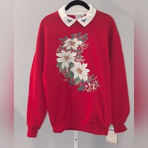 Morning Sun Christmas Sweatshirt With Collar  New with Tag!